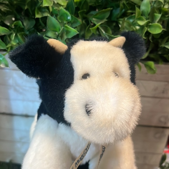 Vintage Mary Meyer Cow Plush Stuffed Animal 10" Black White - Picture 4 of 8